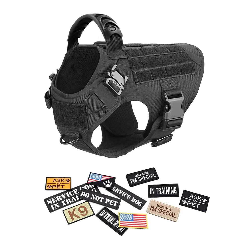 PETRAVEL Tactical Dog Harness Vest With Padded Quick Release Buckle