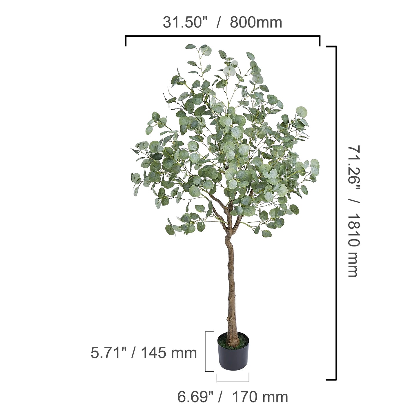 SucceBuy Artificial Olive Tree For Indoor Outdoor Home Decor