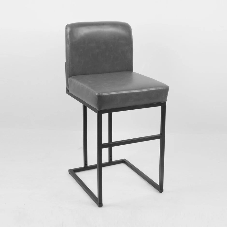 HiMISS Faux Leather Upholstered Bar Stools Set For Kitchen Island