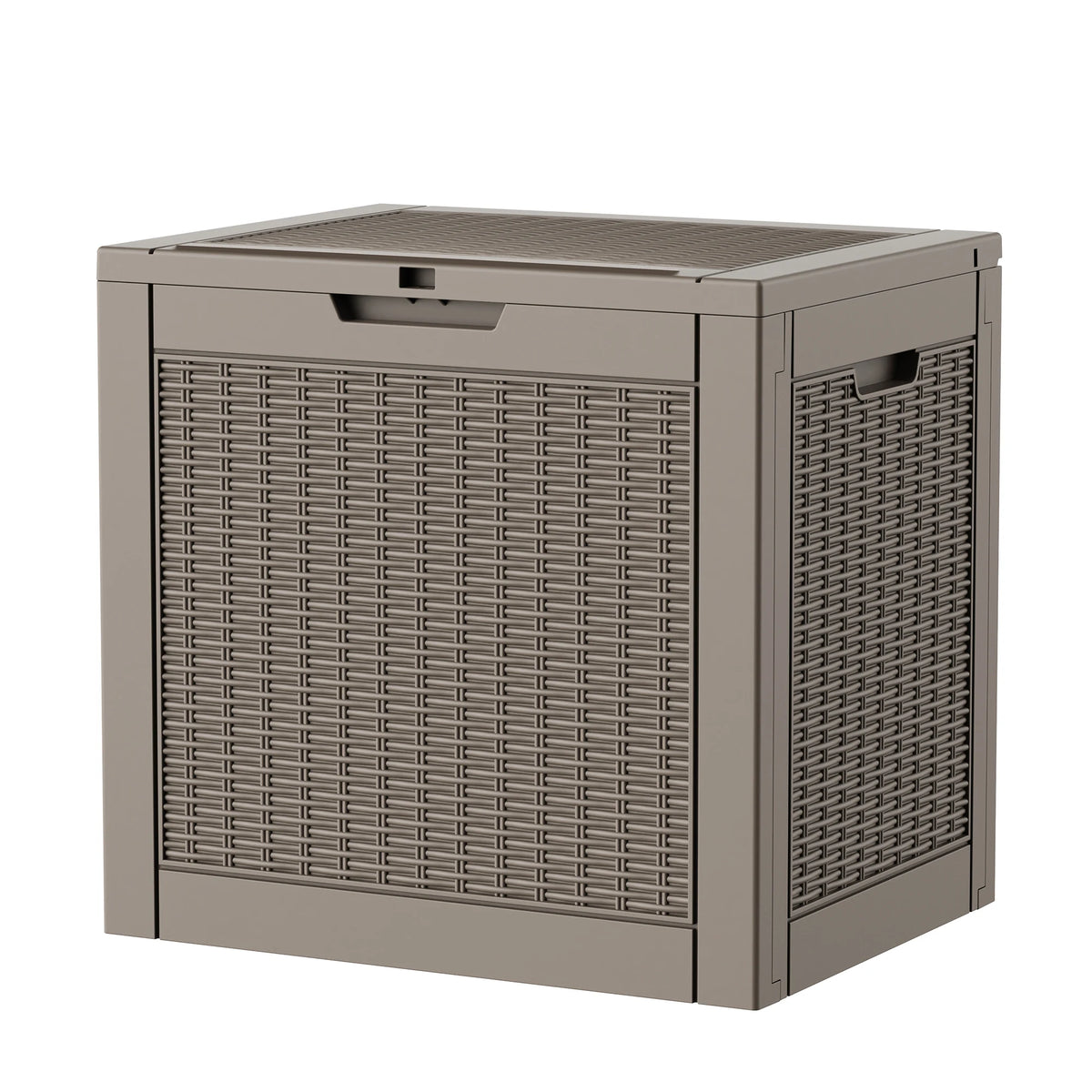 Weatherproof Rattan Textured Resin Outdoor Deck Storage Chest