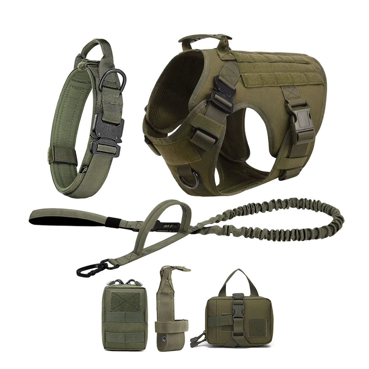 Tactical Nylon Dog Harness Vest With Quick Release Buckle