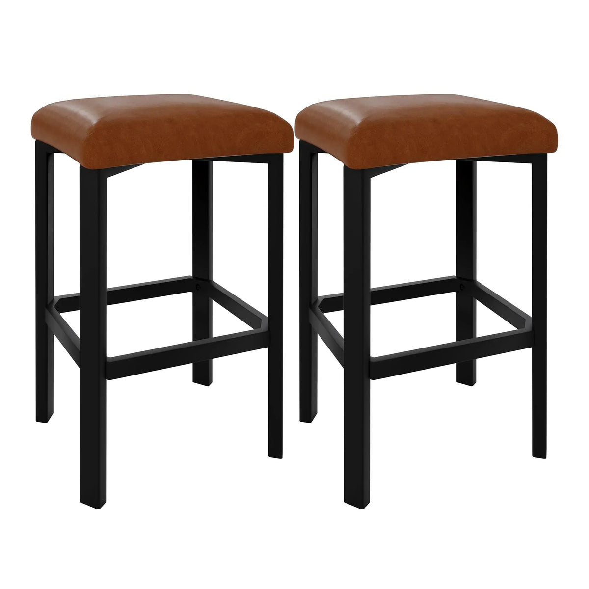 Studyset Modern Upholstered Bar Stools With Heavy Duty Metal Frames