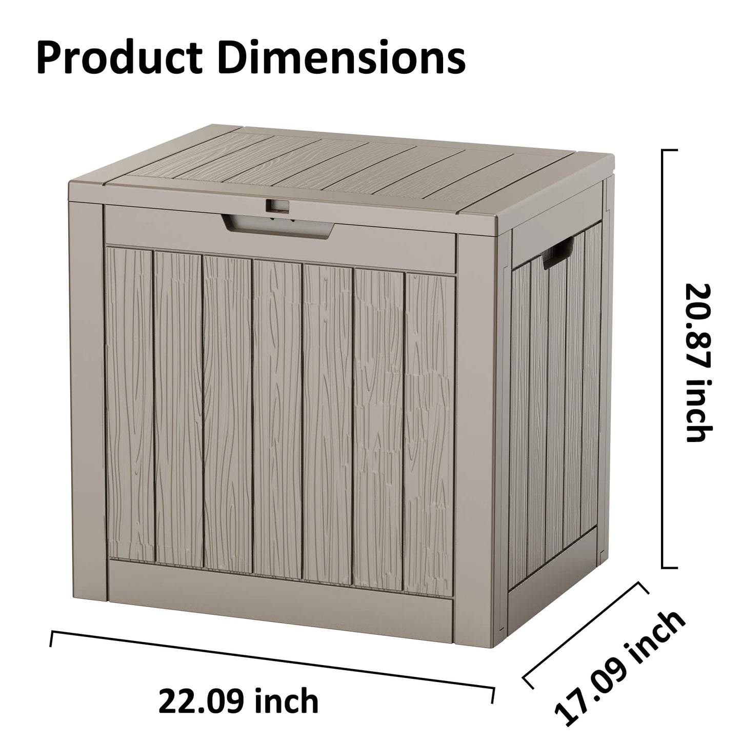 Resin Outdoor Deck Storage Box Waterproof UV Protection Lockable Patio