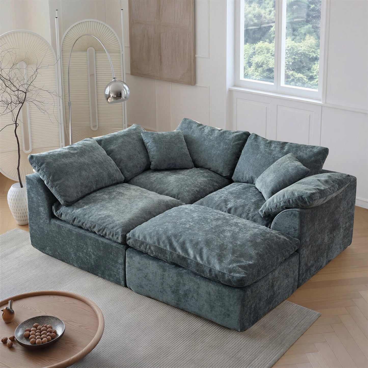 Yeflixvrau Modern Modular Sectional Sofa With Removable Cushions