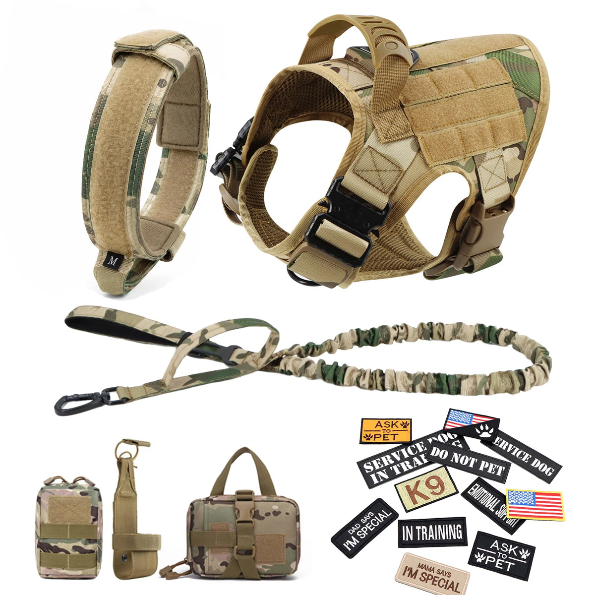 PETRAVEL Tactical Dog Harness Vest With Padded Quick Release Buckle