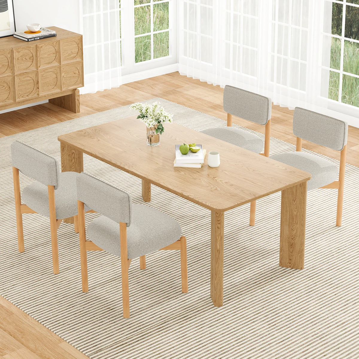 FARINI Modern Upholstered Dining Chairs Set of 2 for Home