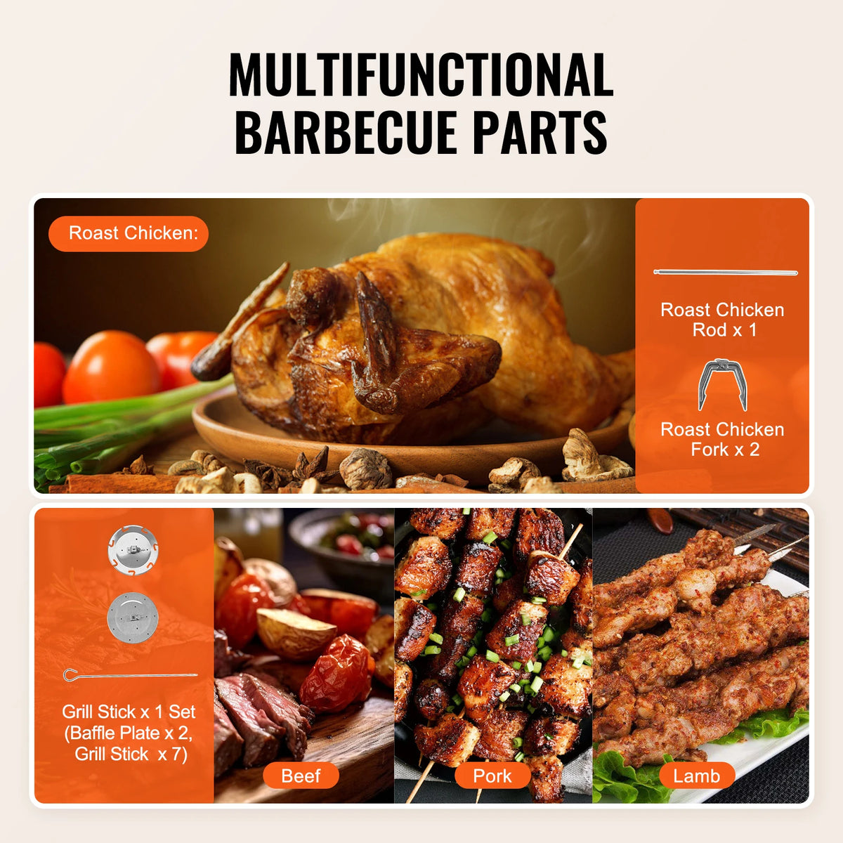 SucceBuy Electric Vertical Shawarma Grill With Rotisserie Cooker