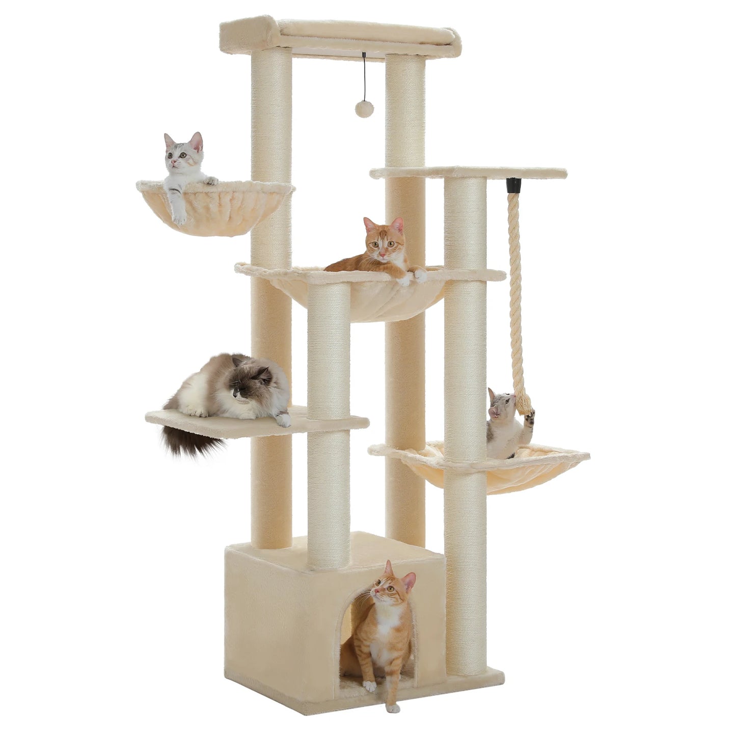 PAWZ Road Multilevel Cat Tree With Sisal Scratching Posts