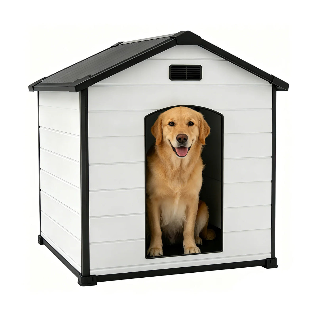 Large Waterproof Plastic Dog House With Removable Roof And Ventilation