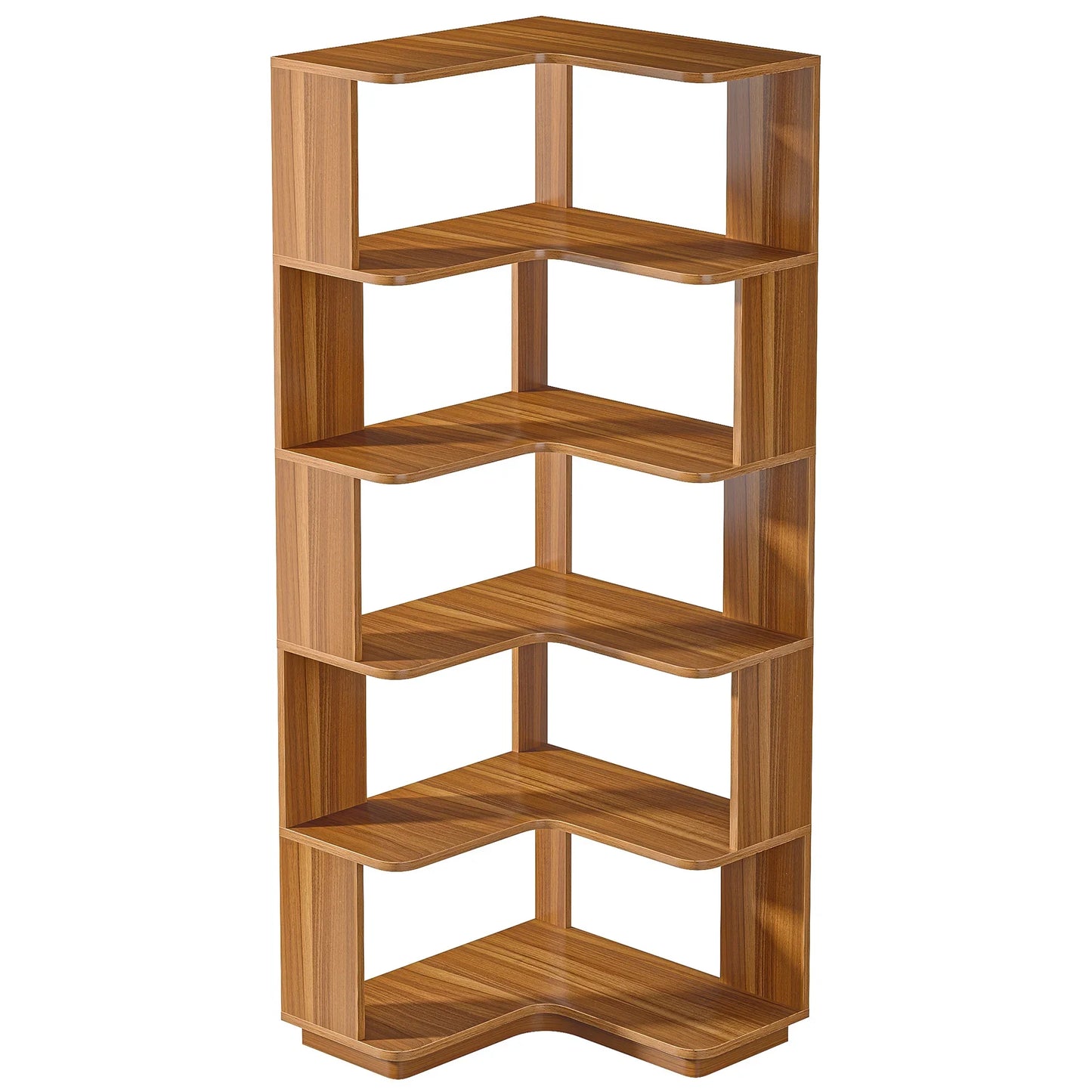 Tribesigns 6 Tier Industrial Corner Bookshelf With Anti Drop Panel