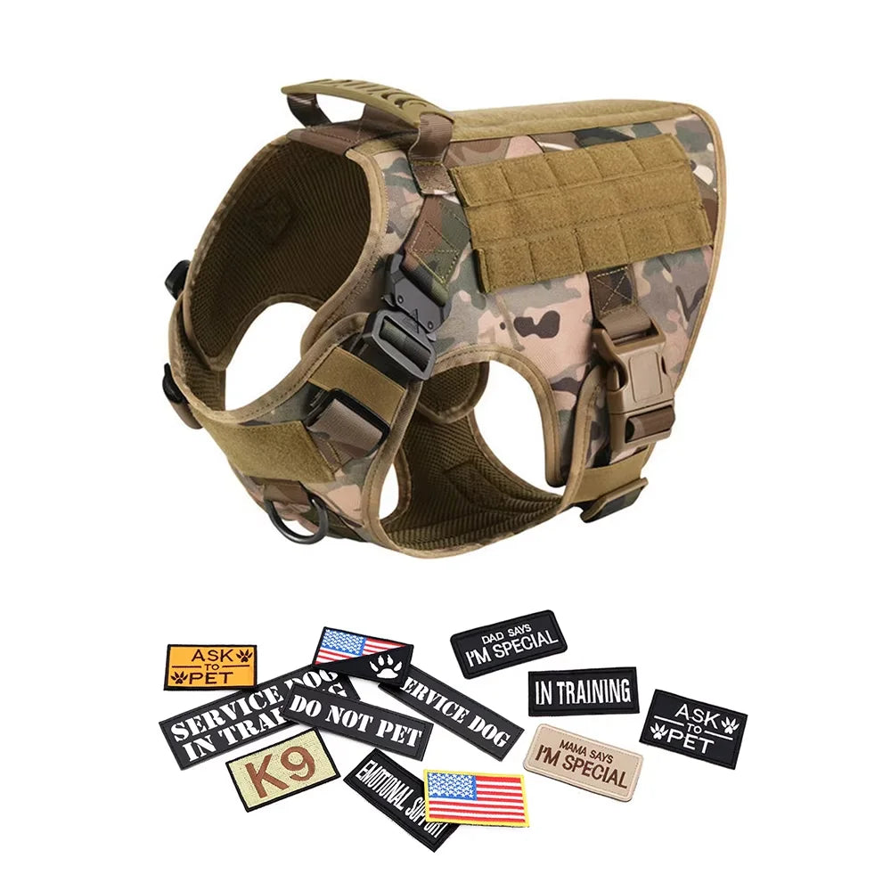 PETRAVEL Tactical Dog Harness Vest With Padded Quick Release Buckle