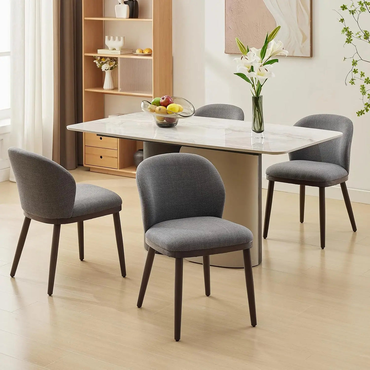 Garvee Set Of 2 Dining Chairs Ergonomic Upholstered Comfy Luxury Dining Chairs 265 Lbs Capacity for Dining Room, Kitchen, Restaurant 