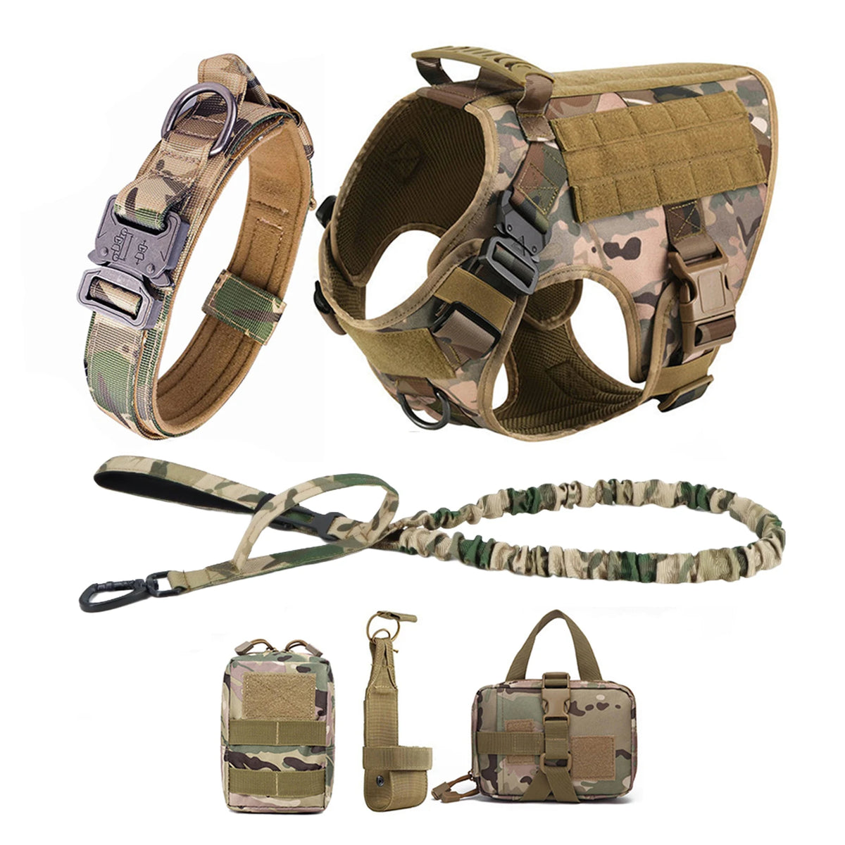 Tactical Nylon Dog Harness Vest With Quick Release Buckle
