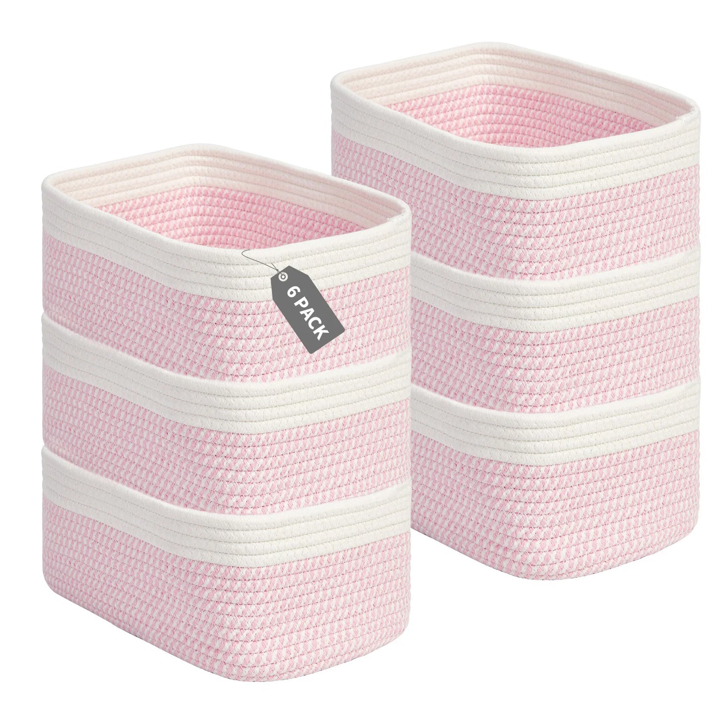 HiMISS Cotton Rope Woven Storage Baskets Shelf Organizer