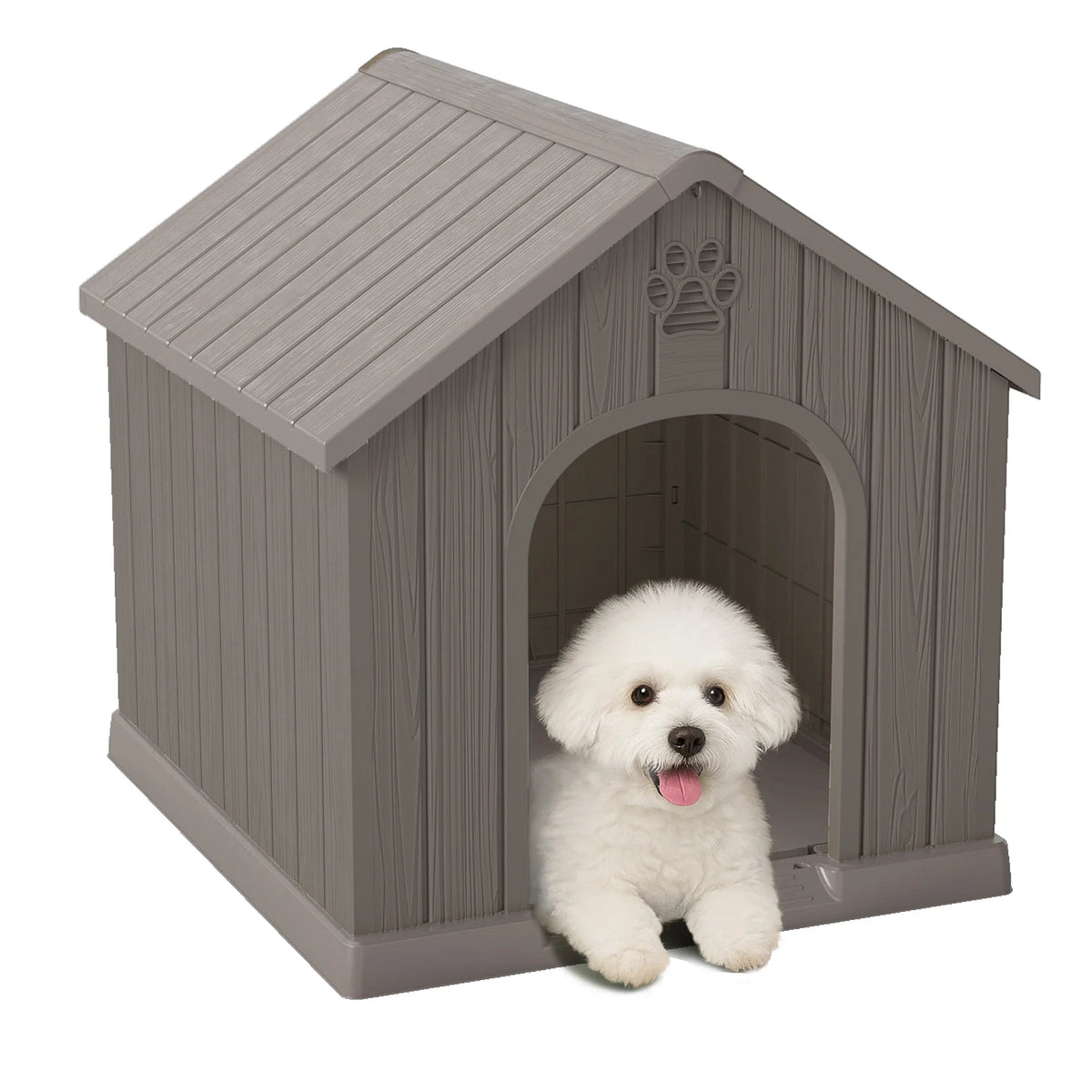Weather Resistant Plastic Dog House With Waterproof Ventilation
