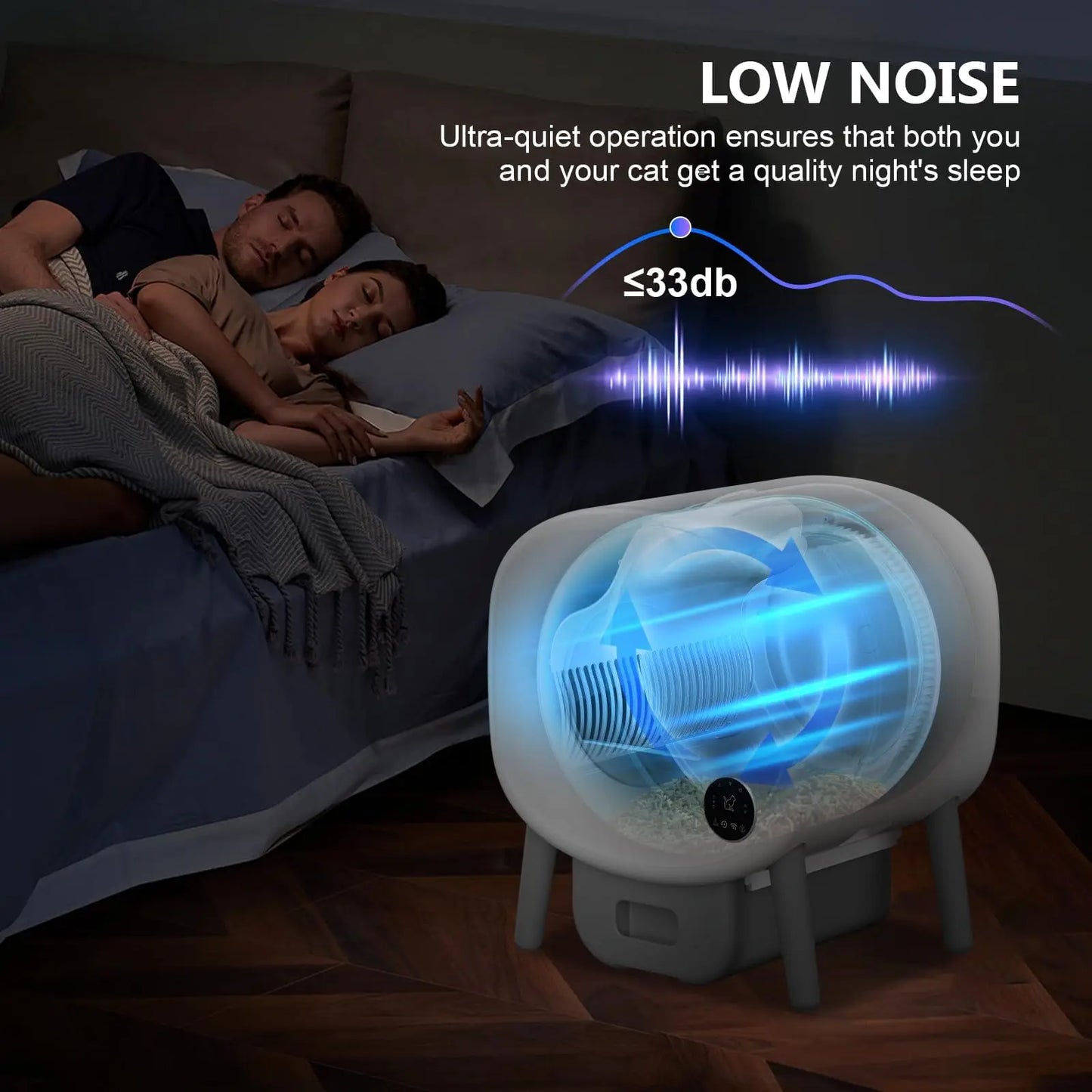 Smart Self Cleaning Cat Litter Box App Control Safety Protection