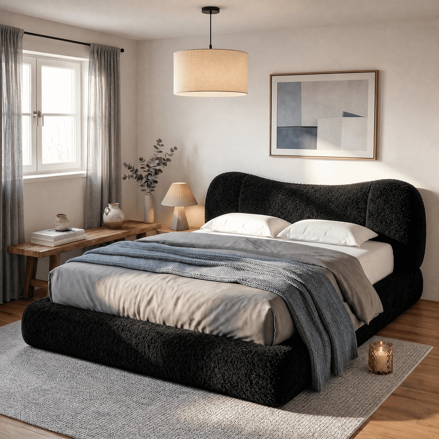 EnHomee Cloud Bed Frame With No Assembly And Noise Free Comfort