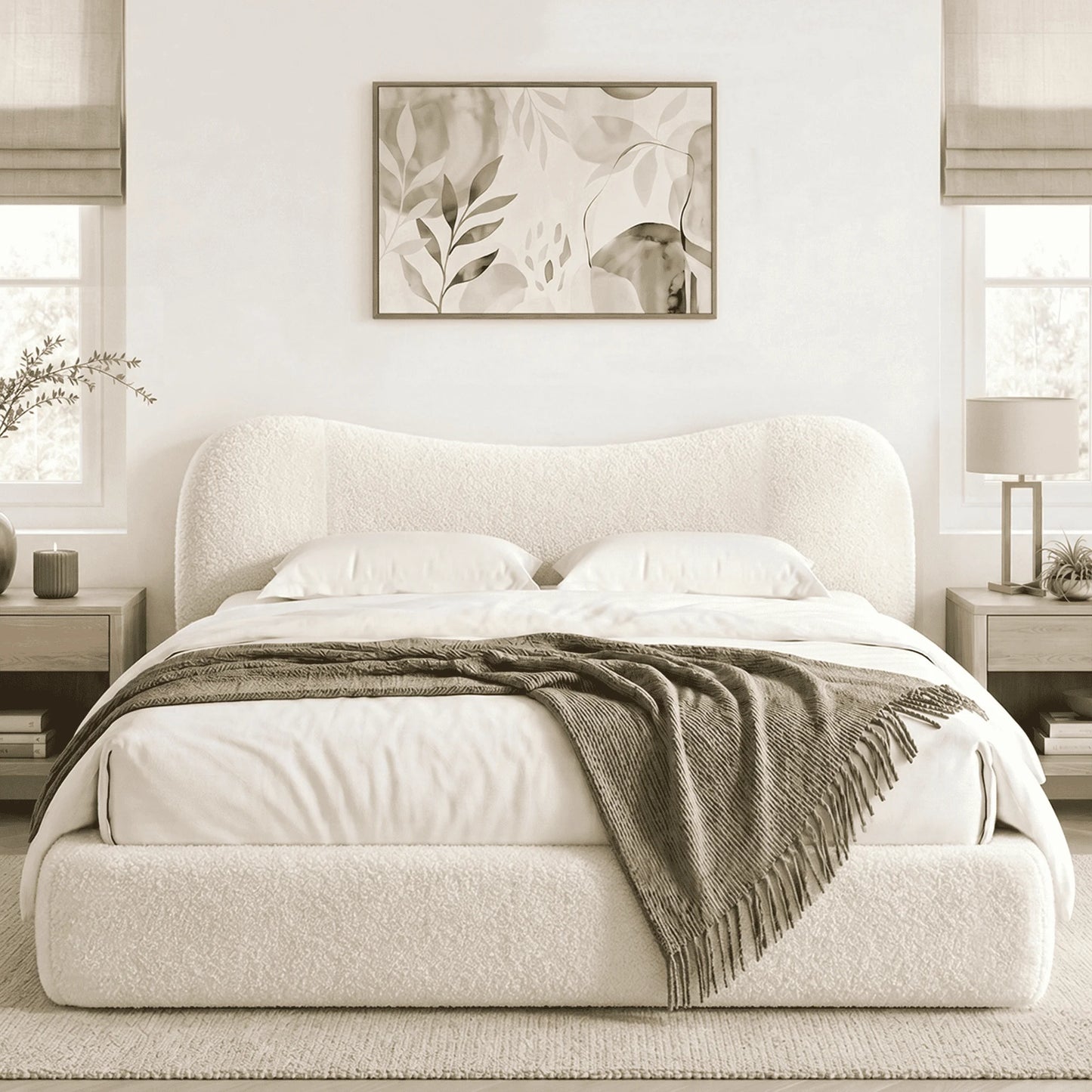 EnHomee Cloud Bed Frame With No Assembly And Noise Free Comfort