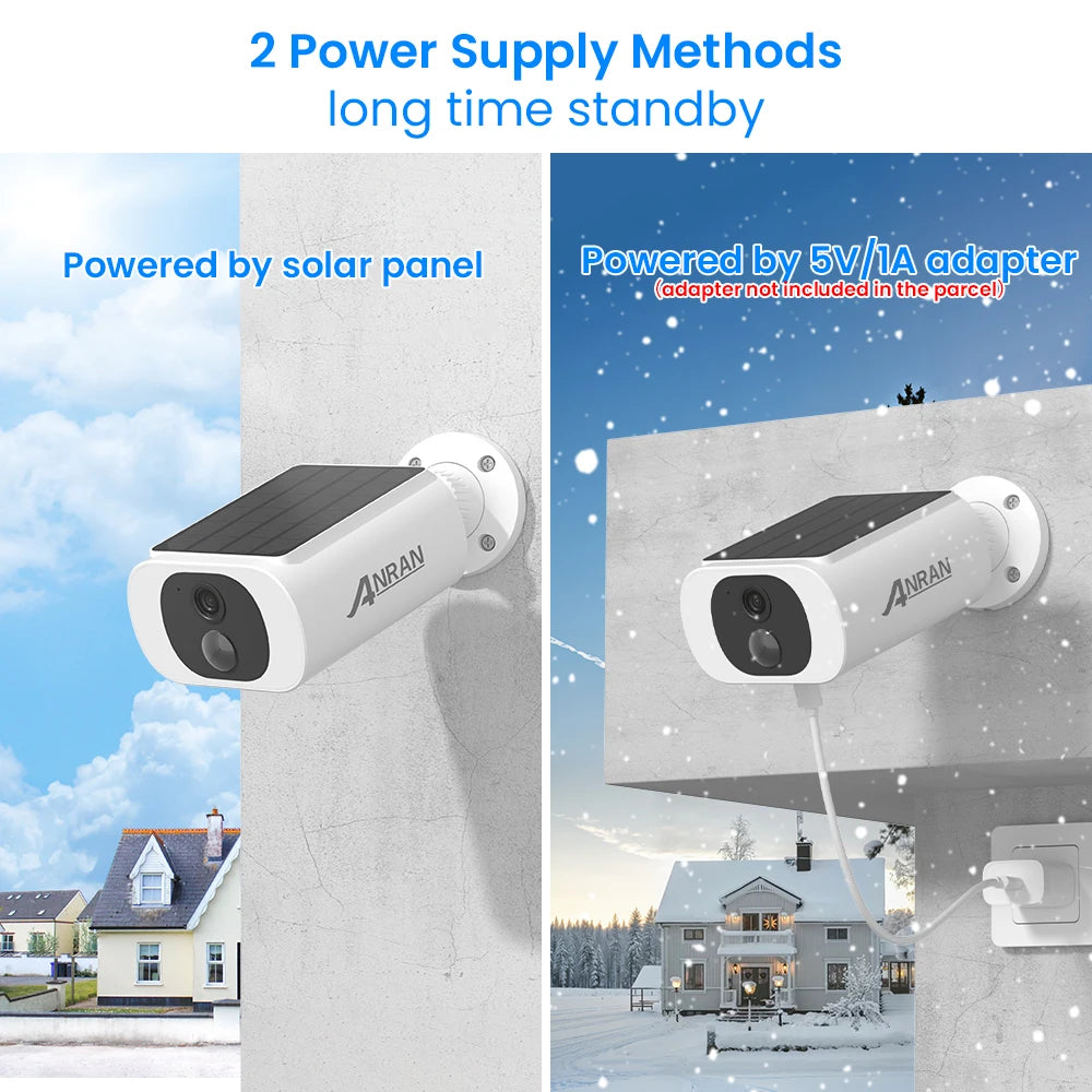 Anran 3MP Outdoor Wireless Security Camera With Solar Floodlight