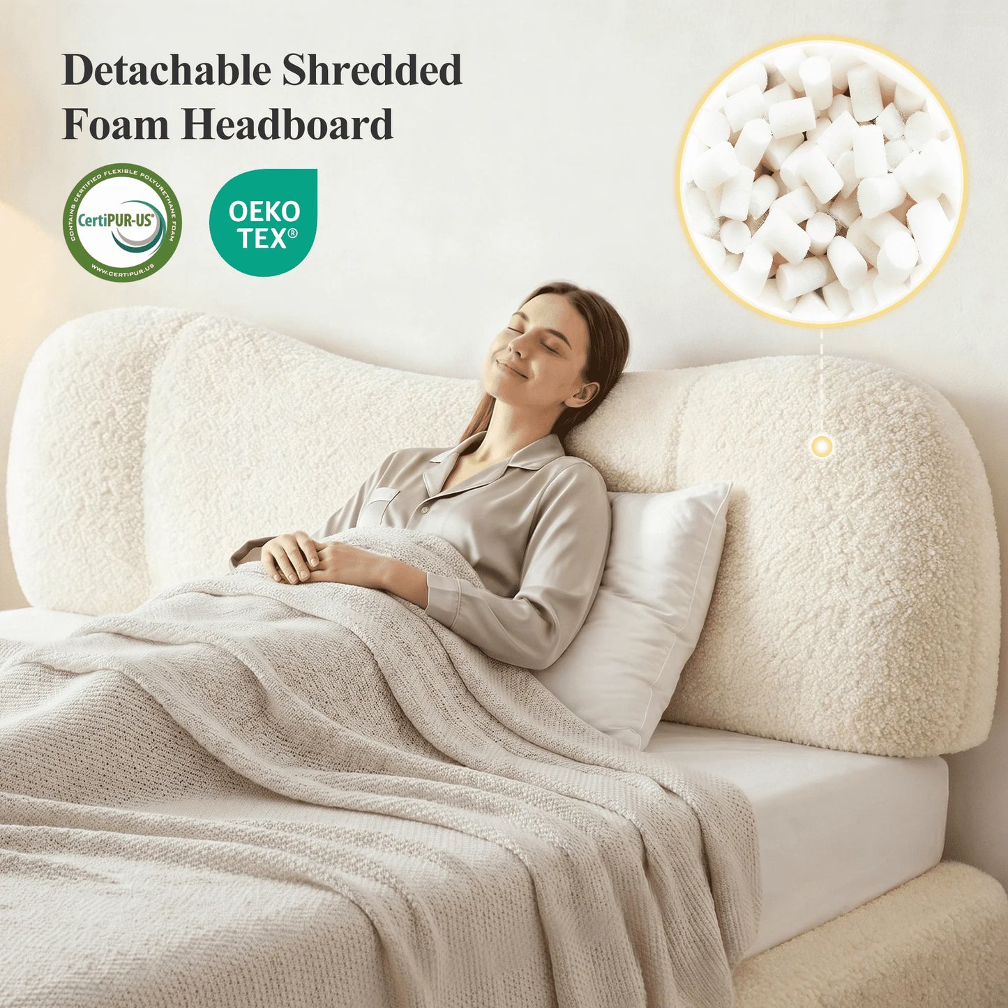 EnHomee Cloud Bed Frame With No Assembly And Noise Free Comfort