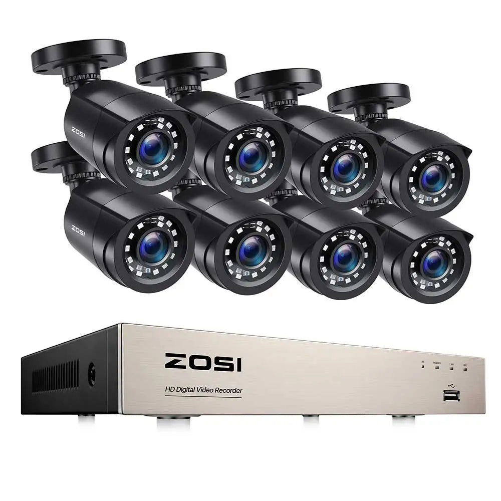 Zosi Ai Security Camera System With 8ch Dvr Recorder Kit