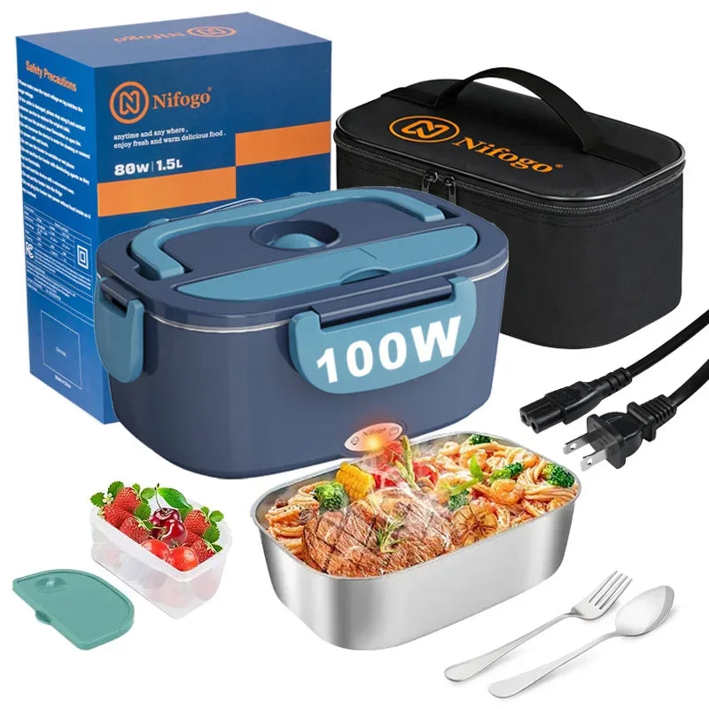 Stainless Steel Electric Lunch Box For Car And Office