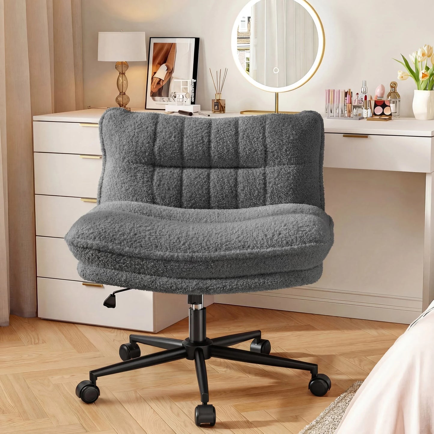 EnHomee Adjustable Height Swivel Reclining Office Desk Chair