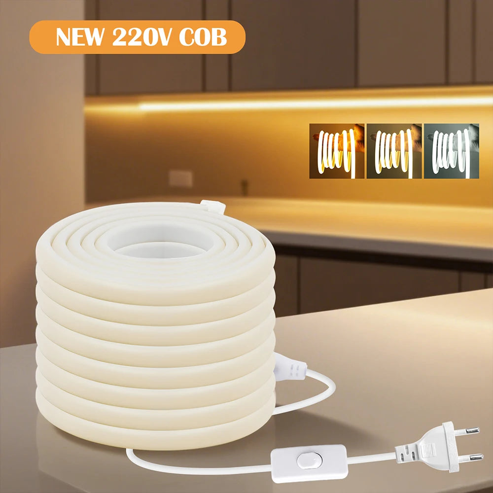 Dimmable COB LED Neon Strip Light With Flexible Waterproof Design