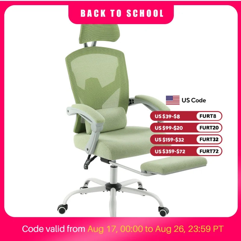 JHK Ergonomic Reclining Mesh Gaming Chair With Lumbar Support