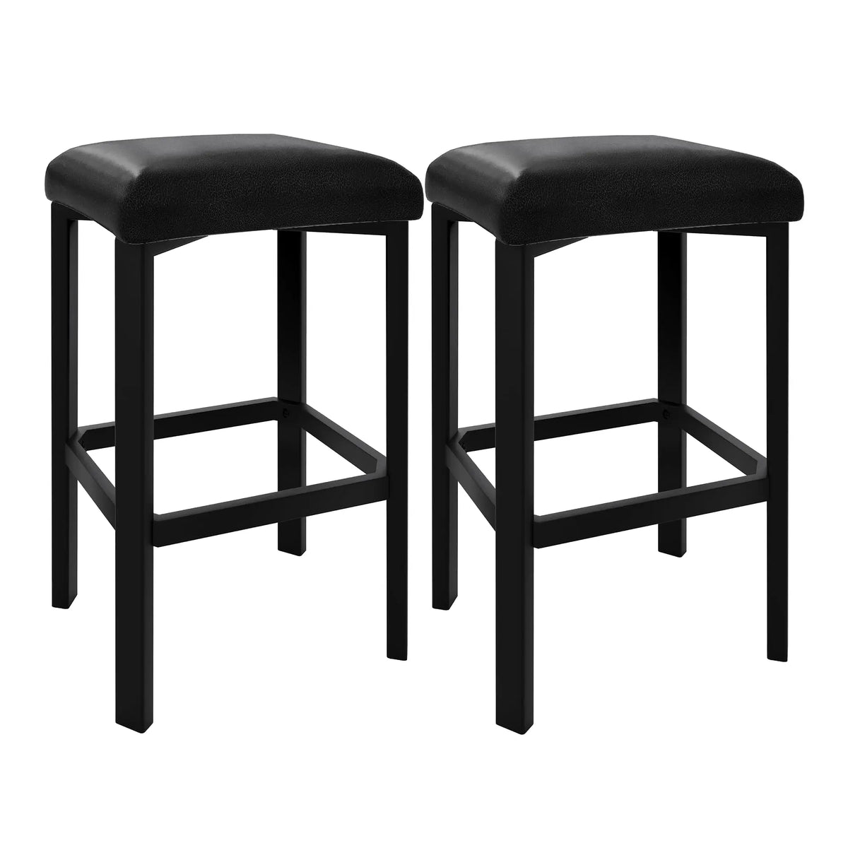 Studyset Modern Upholstered Bar Stools With Heavy Duty Metal Frames