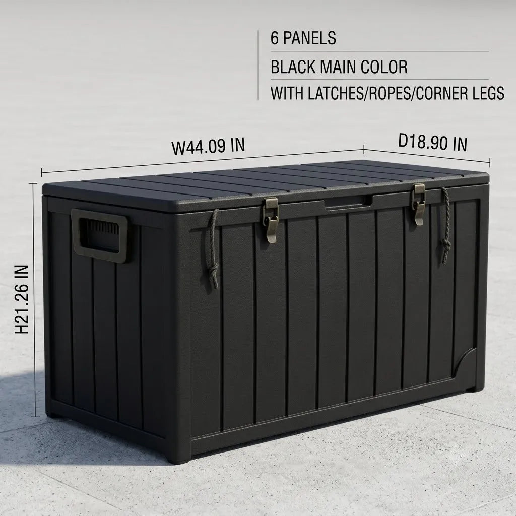 Heavy Duty Outdoor Plastic Storage Box With Rolling Wheels