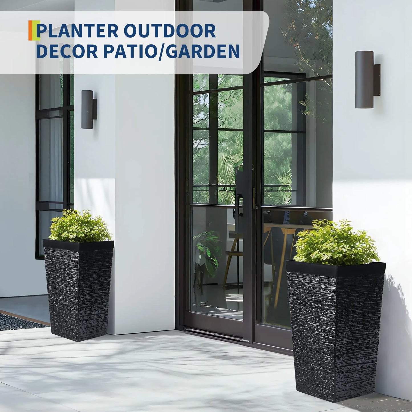 HiMiss Self Watering Planter With Drainage And Water Monitor