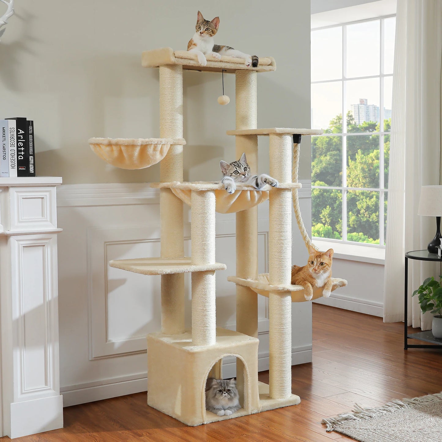 PAWZ Road Multilevel Cat Tree With Sisal Scratching Posts