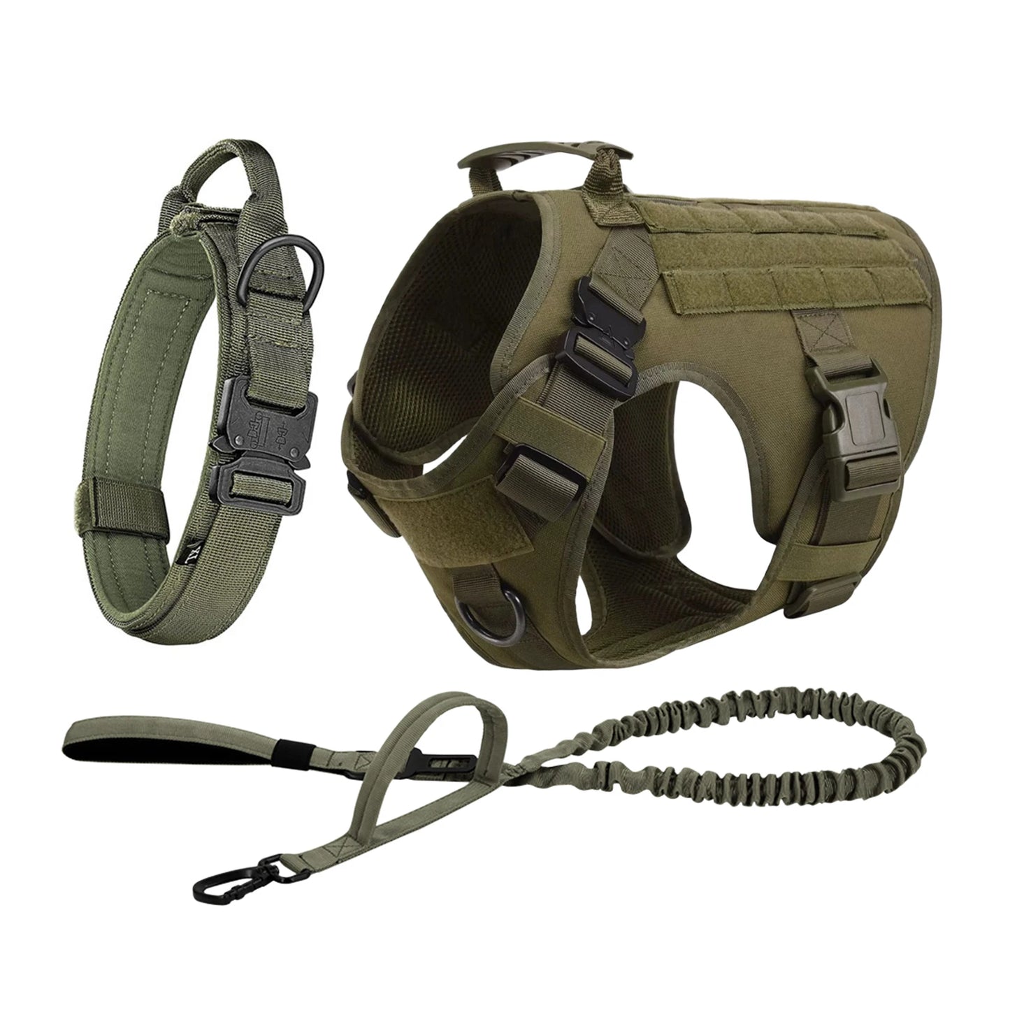 Tactical Nylon Dog Harness Vest With Quick Release Buckle