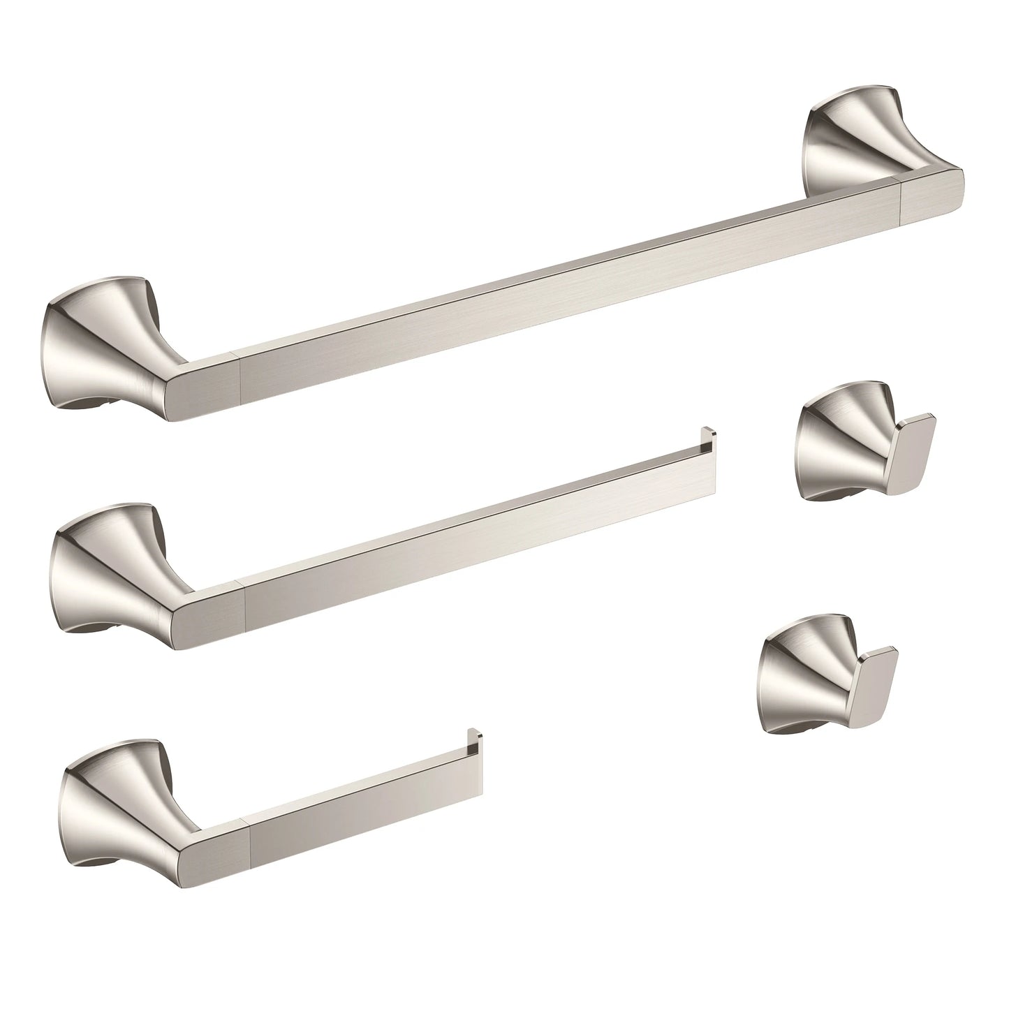 Wall Mount Five Piece Bathroom Hardware Set With Towel Ring