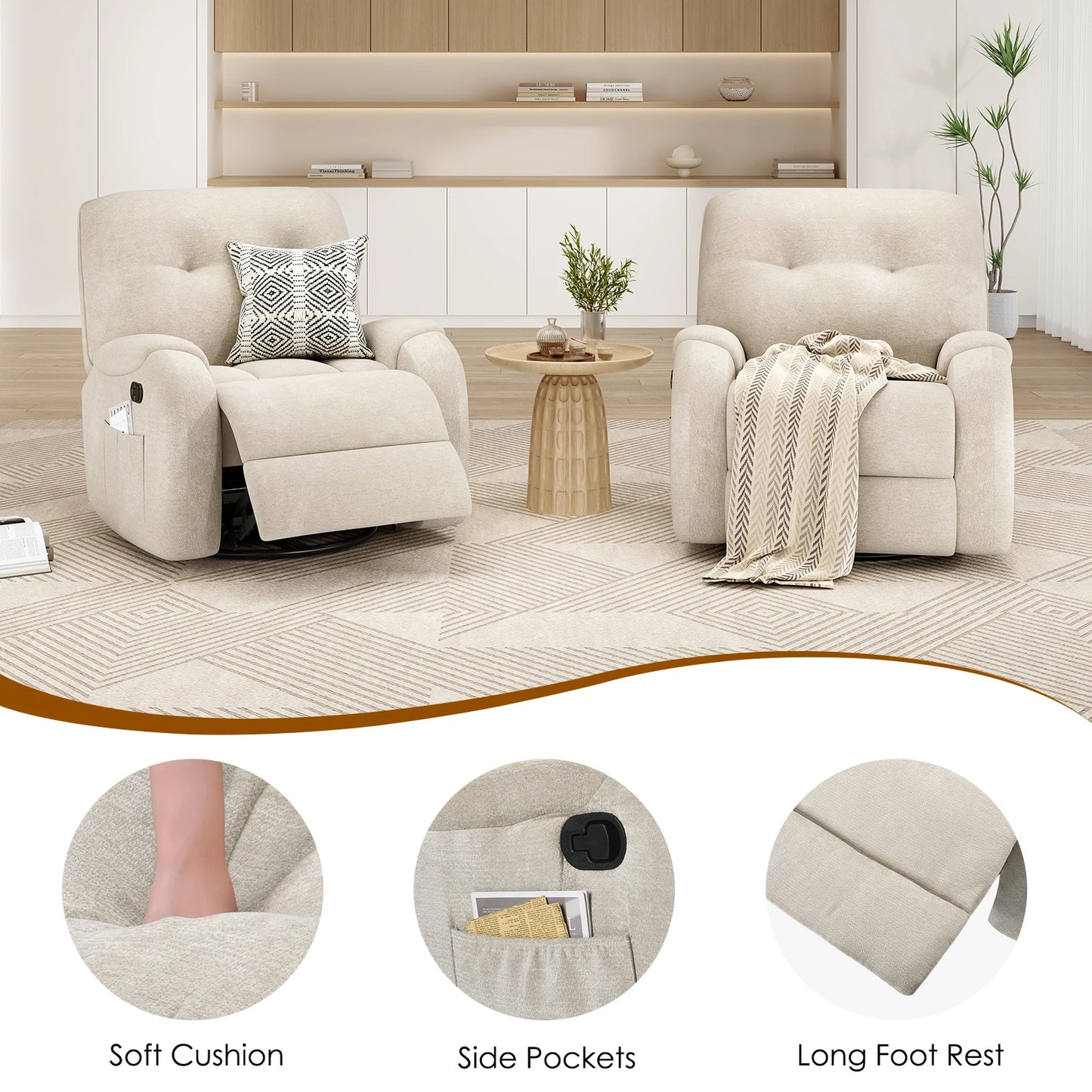 Farini Electric Power Recliner Chair For Living Room