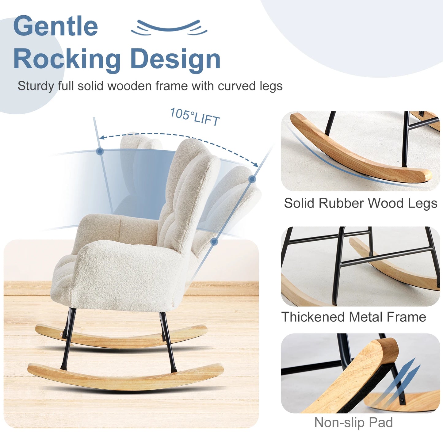 MCQ Metal Frame Office Chair Fleece Cushion And Lumbar Support