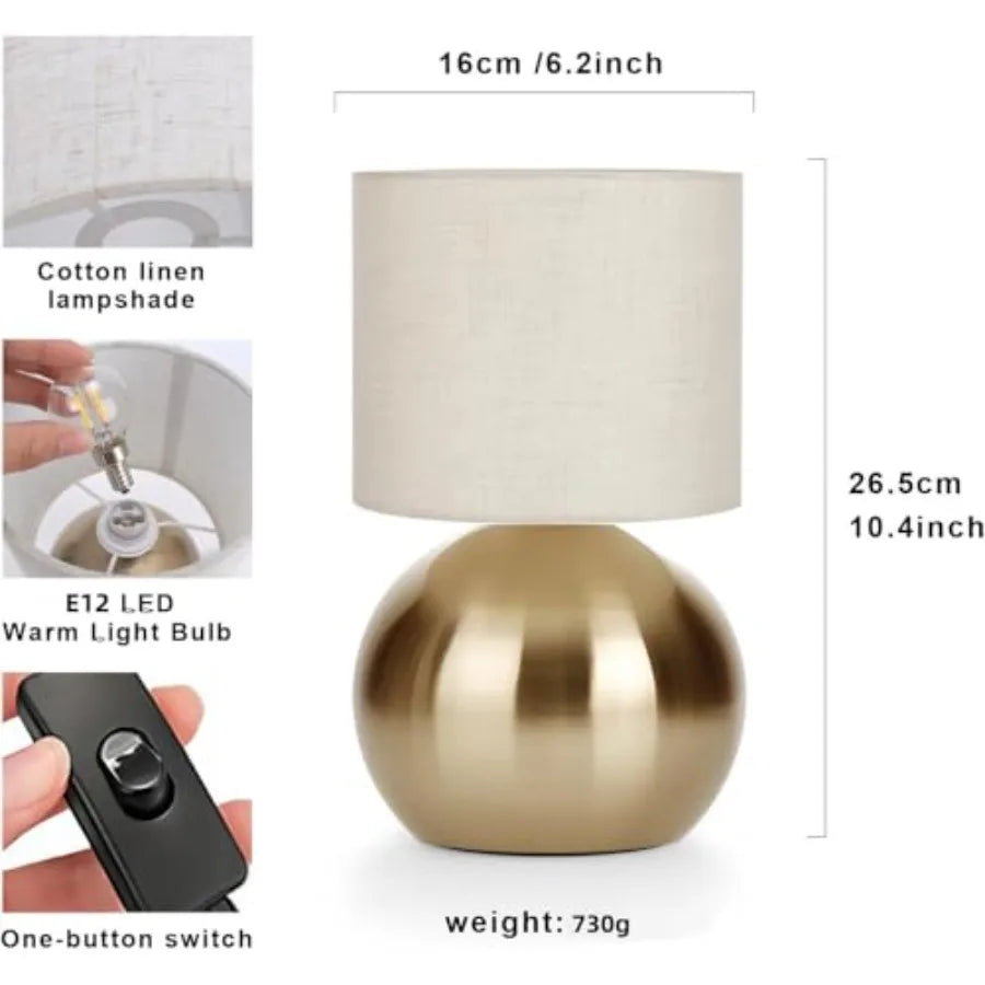 Solar Lamps With Switch For Modern Minimalist Nightstand Decor