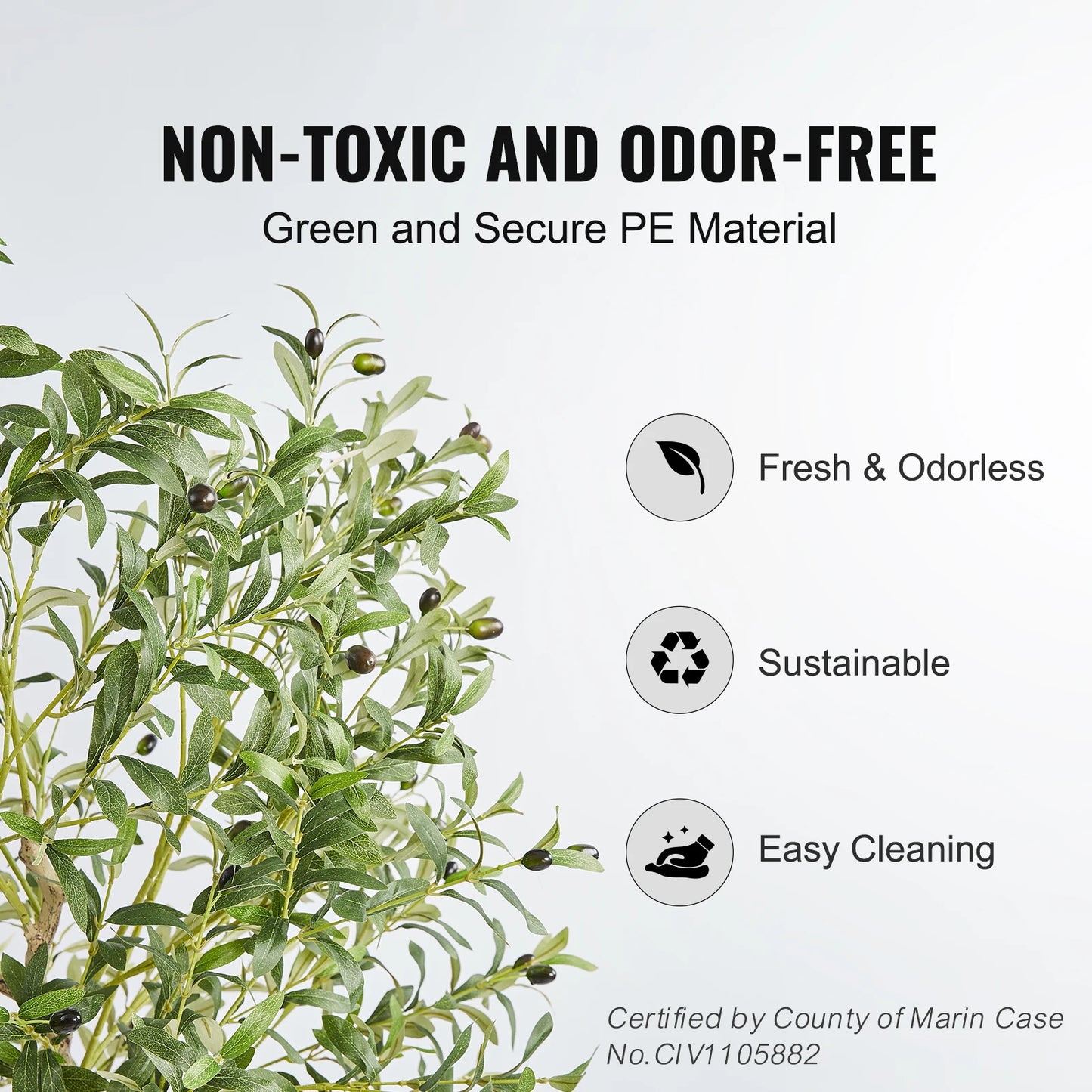 SucceBuy Artificial Olive Tree For Indoor Outdoor Home Decor