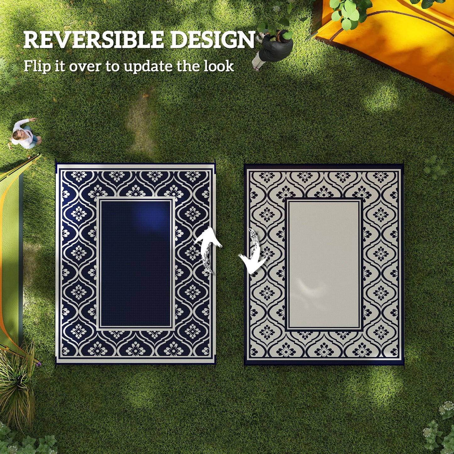 Modern Geometric Outdoor Polypropylene Area Floor Rug