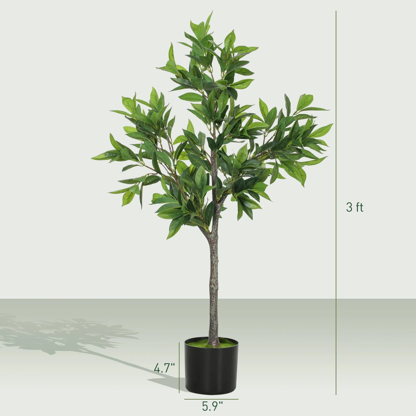 Potted Artificial Laurel Tree For Home And Office Decor