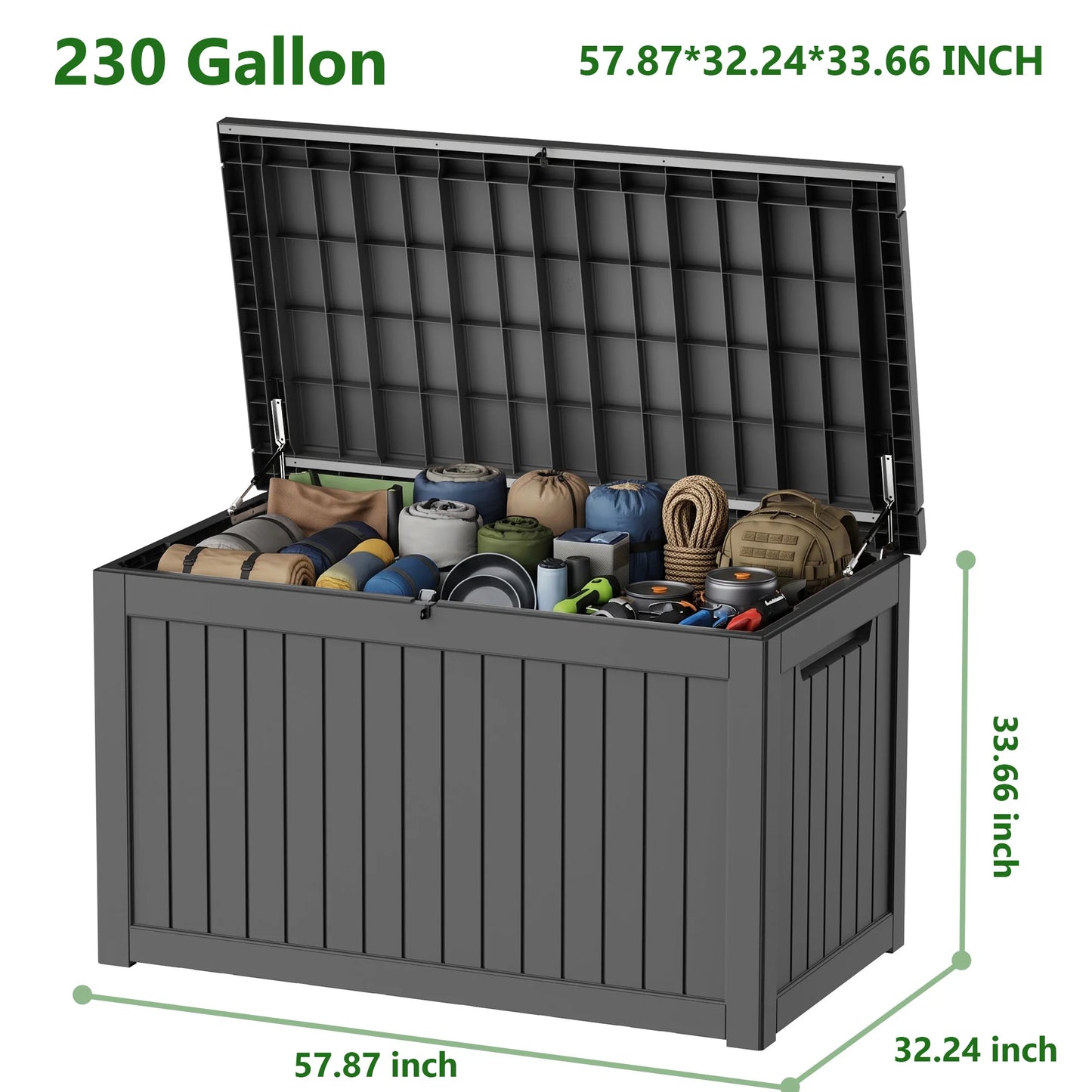 Waterproof Resin Outdoor Storage Deck Box With Lock