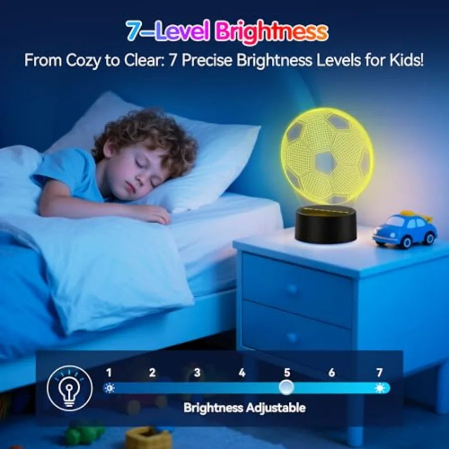 Football 3D Illusion LED Night Light With Remote Control