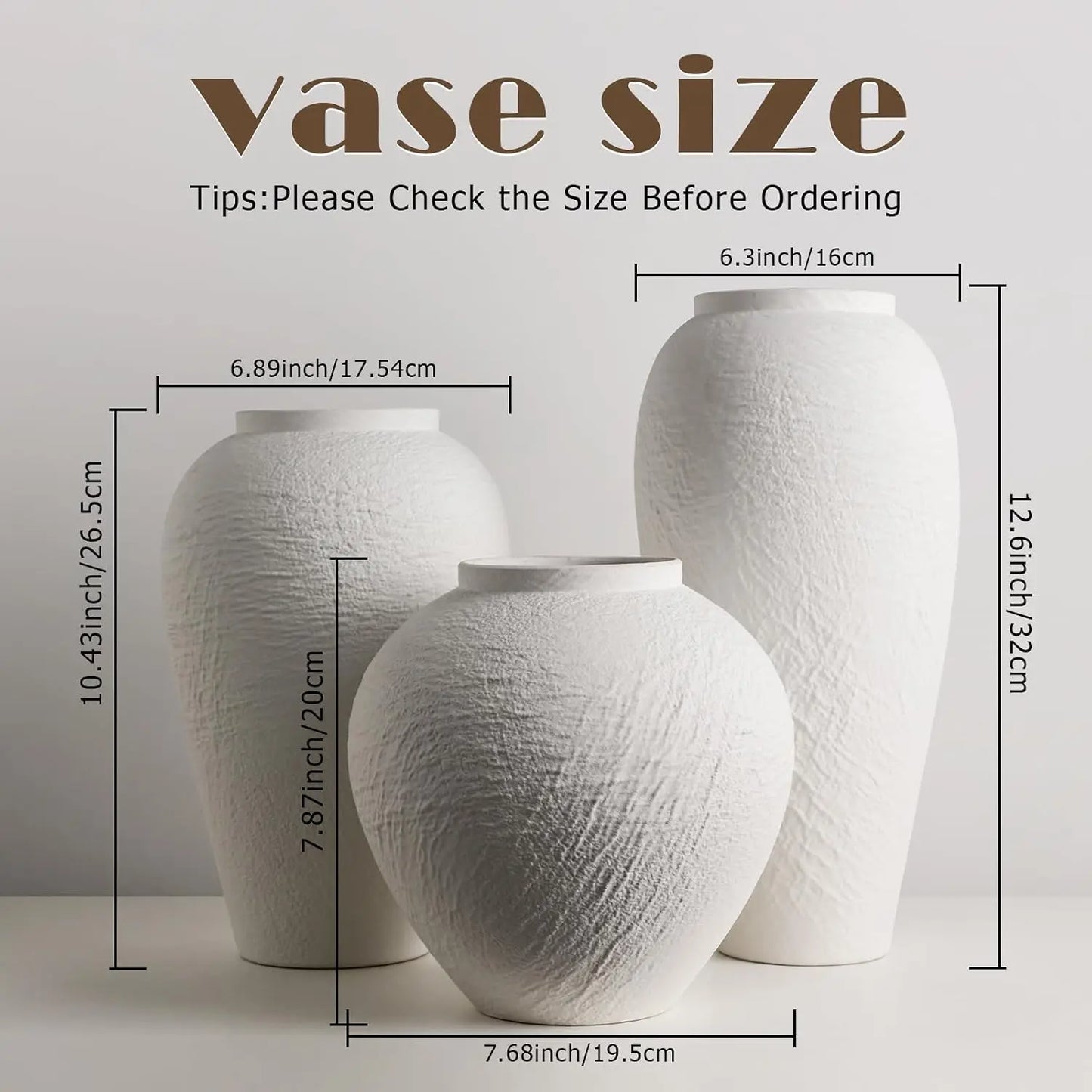 Ceramic Decorative Vase Minimalist Home Decor Centerpiece