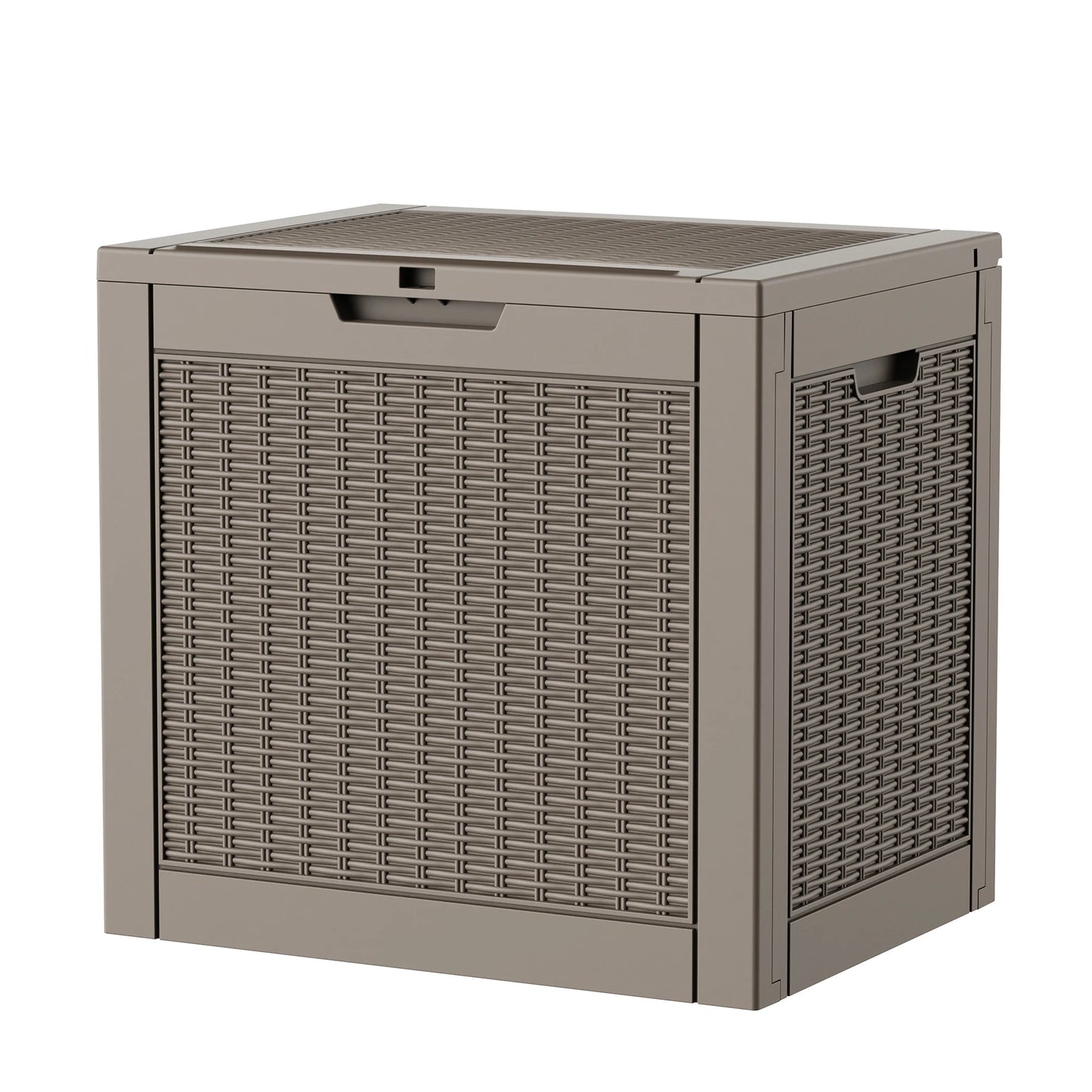 Weatherproof Rattan Textured Resin Outdoor Deck Storage Chest