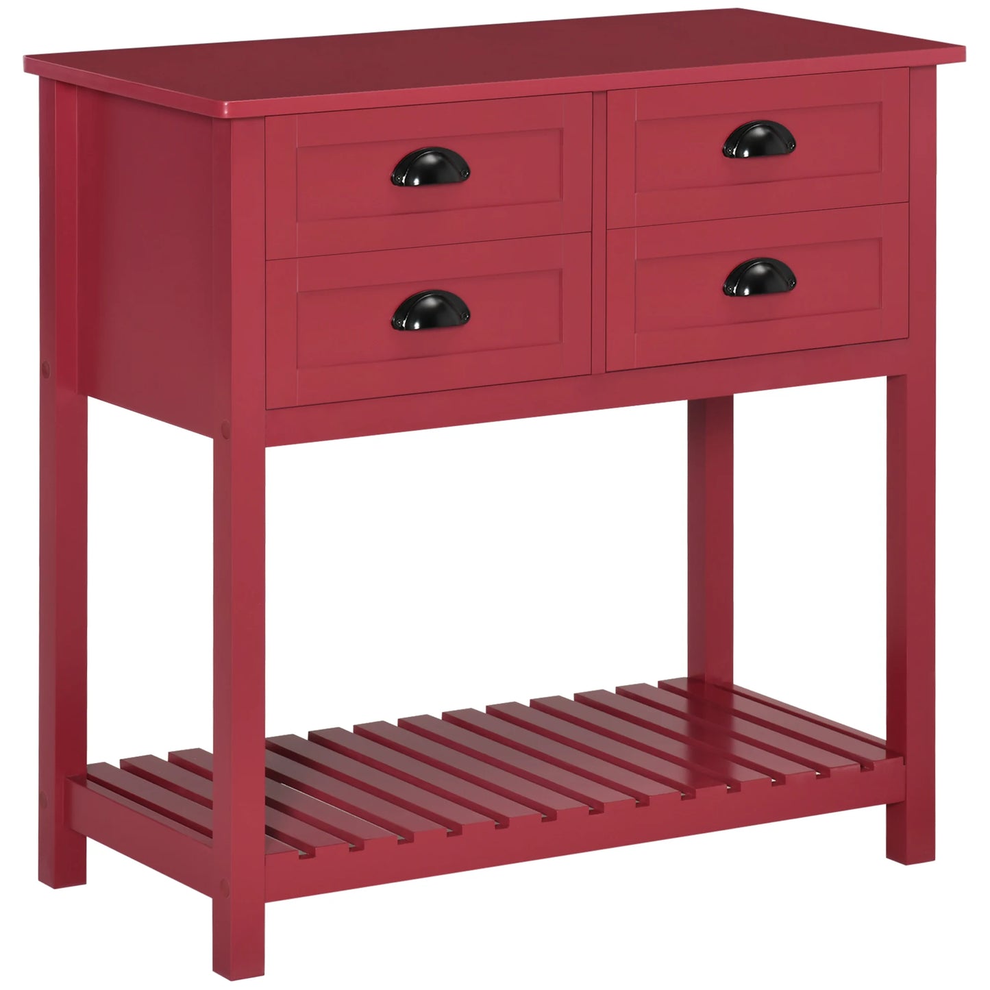 HOMCOM Modern Sideboard Buffet Cabinet With Four Drawer Storage