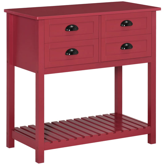 HOMCOM Modern Sideboard Buffet Cabinet With Four Drawer Storage