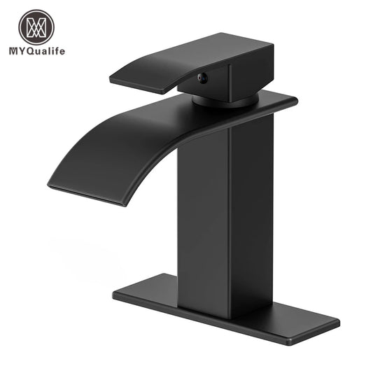 MYQualife Waterfall Basin Faucet Single Handle Hot And Cold Mixer