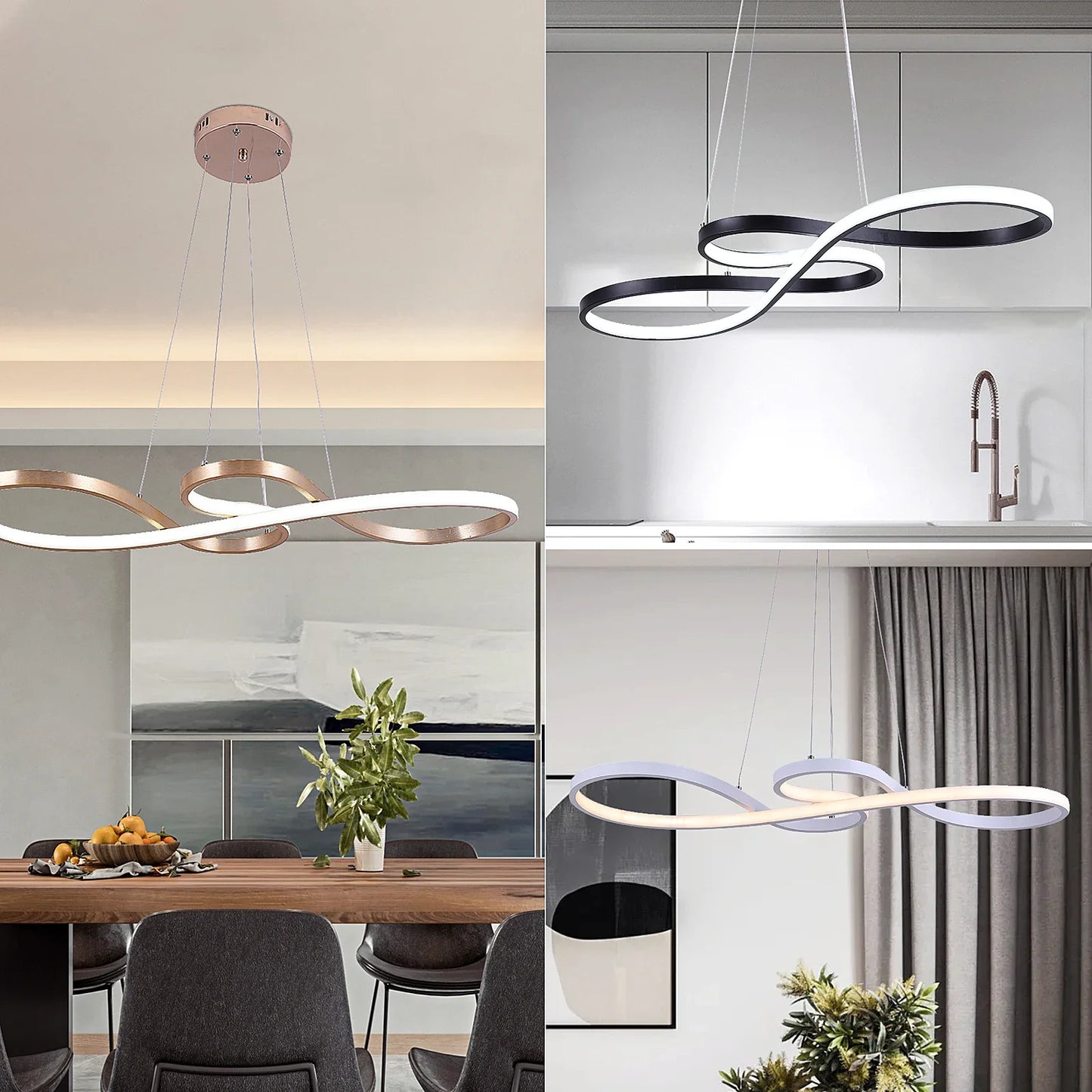 GreeLustr Dimmable LED Acrylic Polished Chrome Pendant Chandelier