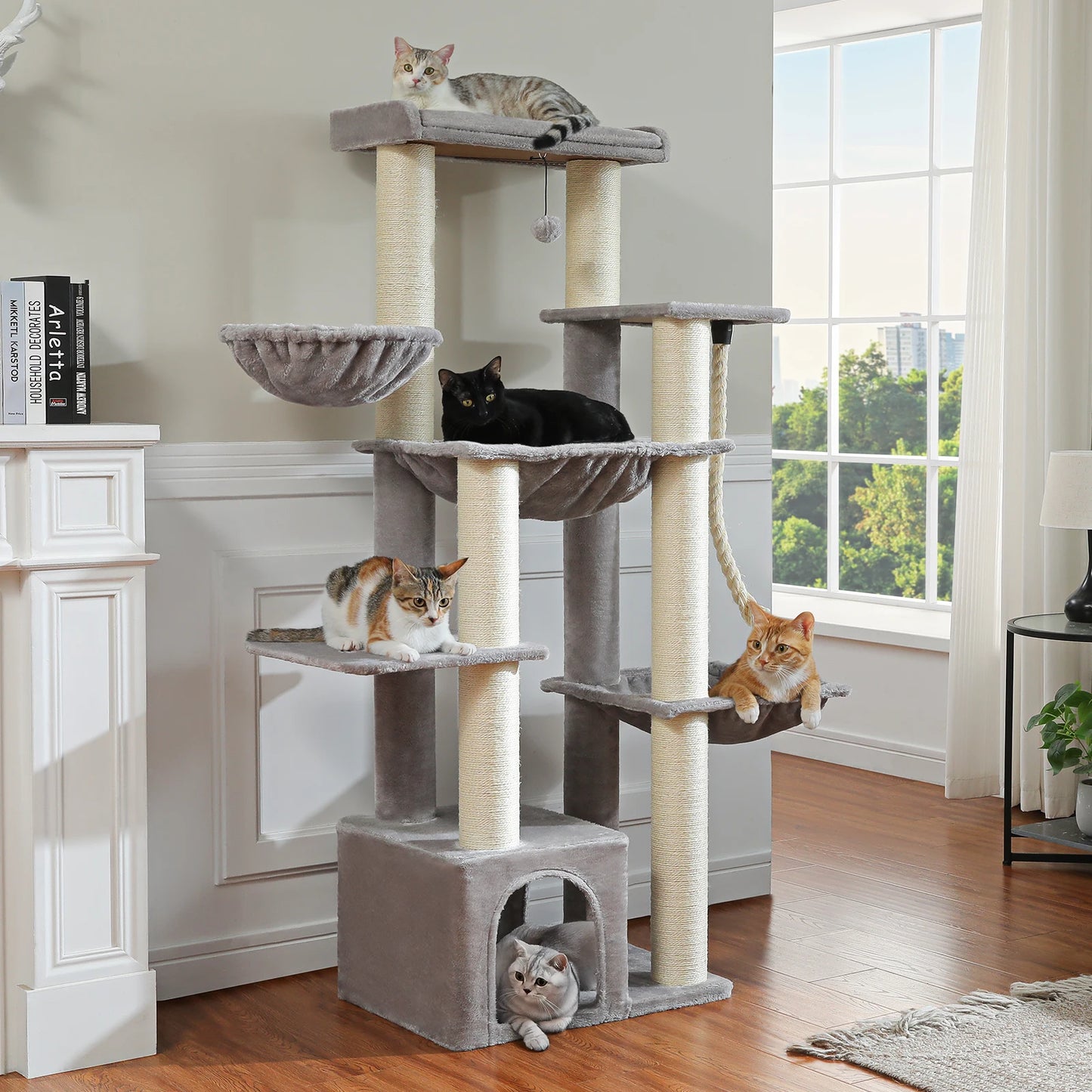 PAWZ Road Multilevel Cat Tree With Sisal Scratching Posts